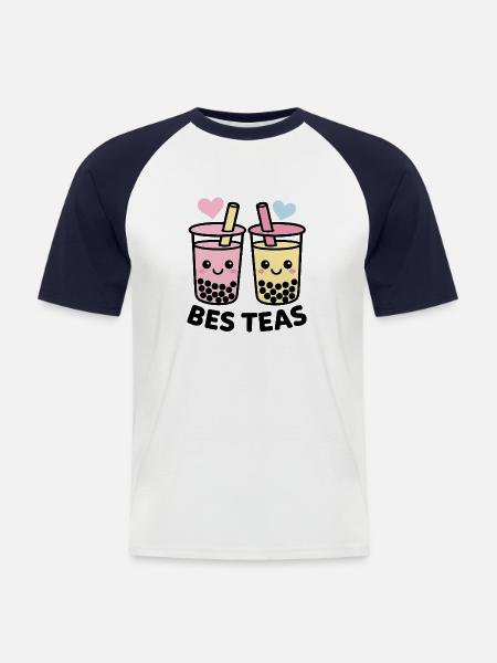 Best Friends - Männer Baseball-T-Shirt - Weiß/Navy
