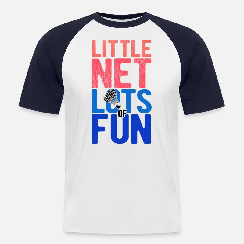 Badminton - Männer Baseball-T-Shirt - Weiß/Navy