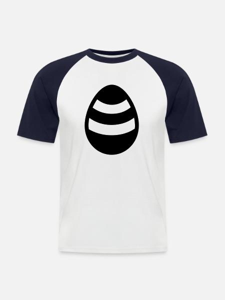 Egg - Men's Baseball T-Shirt - white/navy