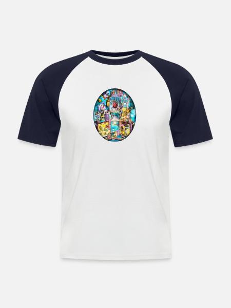 Imaginarium 03 - Men's Baseball T-Shirt - white/navy