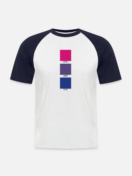 Bisexuell - Männer Baseball-T-Shirt - Weiß/Navy