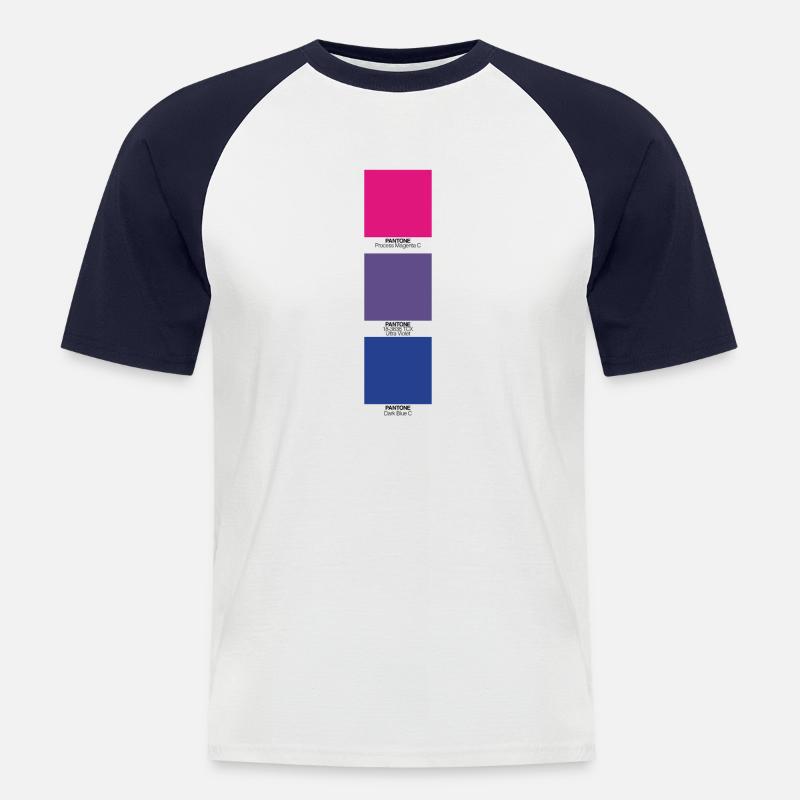 Bisexuell - Männer Baseball-T-Shirt - Weiß/Navy