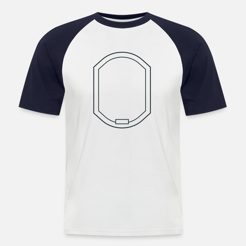 Originalrahmen ungewöhnlich - Männer Baseball-T-Shirt - Weiß/Navy