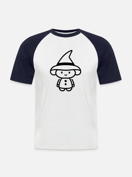 Little Witch - Men's Baseball T-Shirt - white/navy