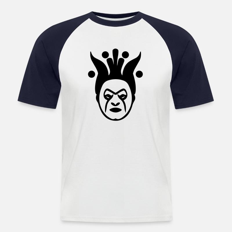 Clown - Männer Baseball-T-Shirt - Weiß/Navy