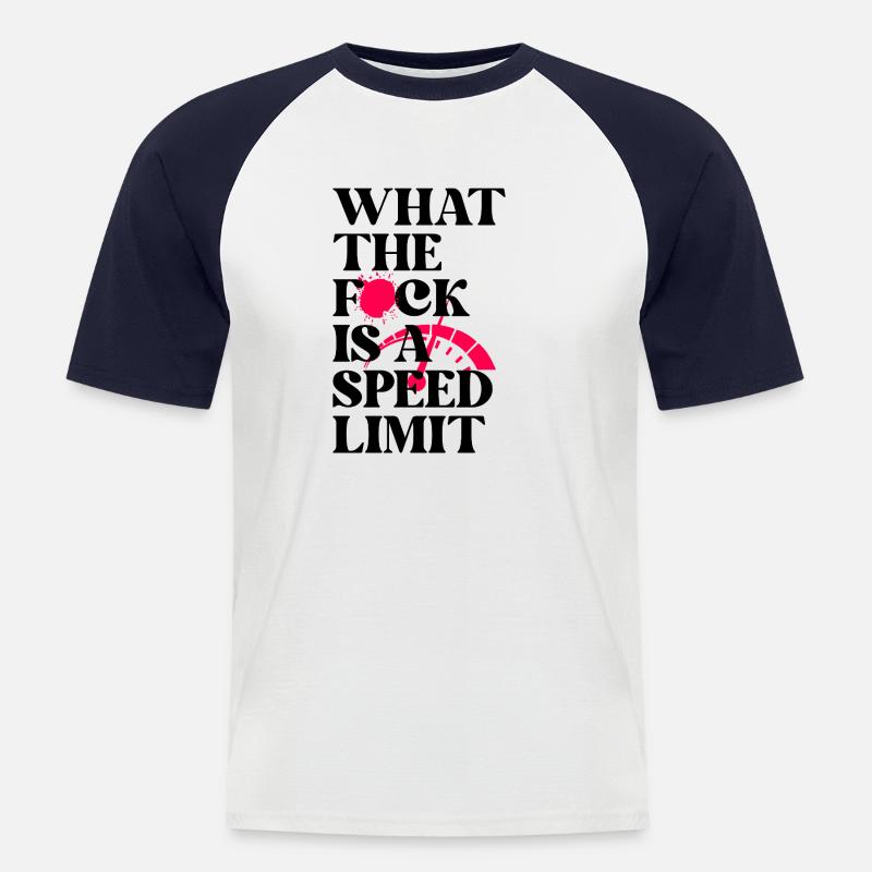 Auto - Männer Baseball-T-Shirt - Weiß/Navy