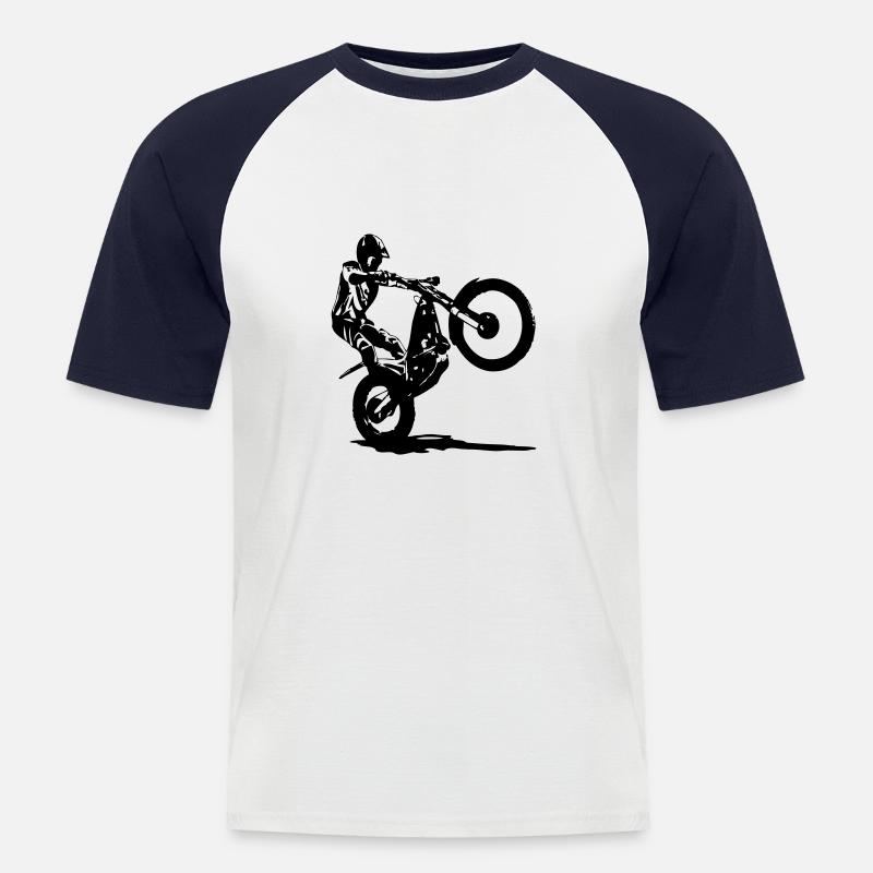 Trial - Männer Baseball-T-Shirt - Weiß/Navy