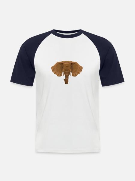 Wildtiere - Männer Baseball-T-Shirt - Weiß/Navy