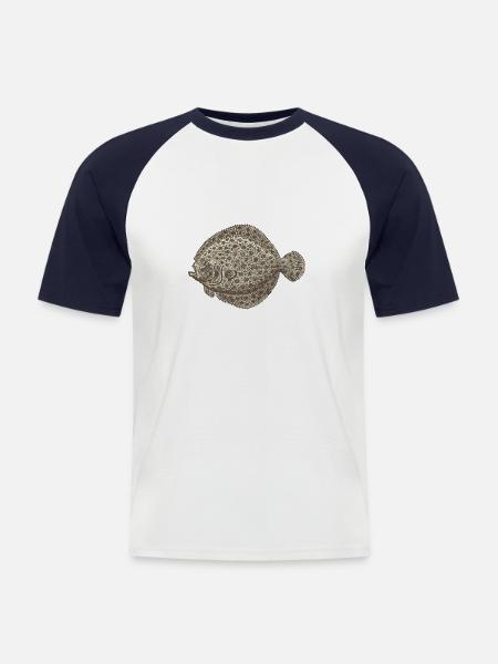 Meerestiere - Männer Baseball-T-Shirt - Weiß/Navy