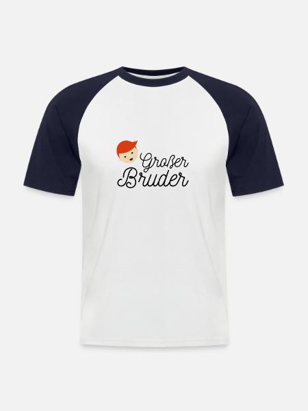 Großer Bruder - Männer Baseball-T-Shirt - Weiß/Navy