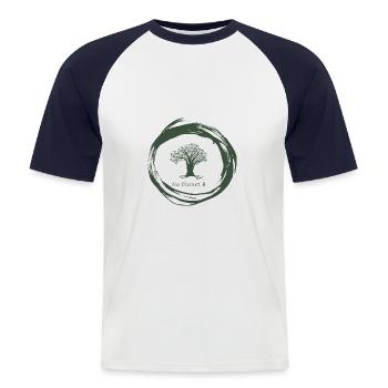 No Planet B - Environmental Protection - Men's Baseball T-Shirt - white/navy - Front - Nik (191cm)