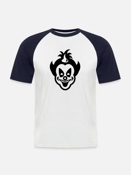 Clown - Men's Baseball T-Shirt - white/navy