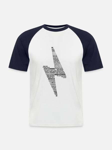 Avada Kedavra Wizardry Magical Wizard - Männer Baseball-T-Shirt - Weiß/Navy