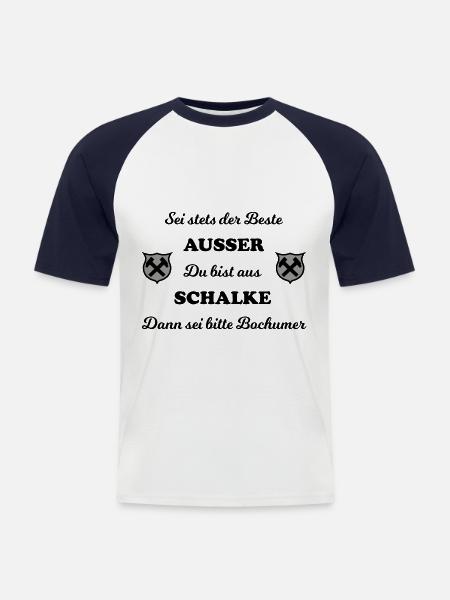 Daheim im Ruhrpott - Männer Baseball-T-Shirt - Weiß/Navy