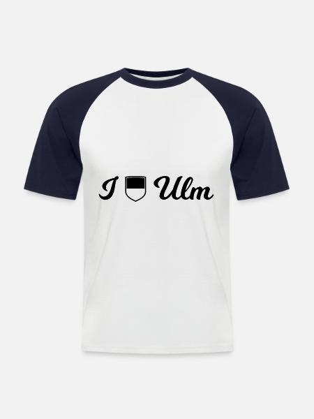 J’adore Ulm - T-shirt baseball manches courtes Homme - blanc/marine