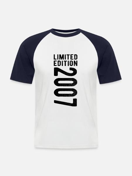 édition limitée 2007 - T-shirt baseball manches courtes Homme - blanc/marine