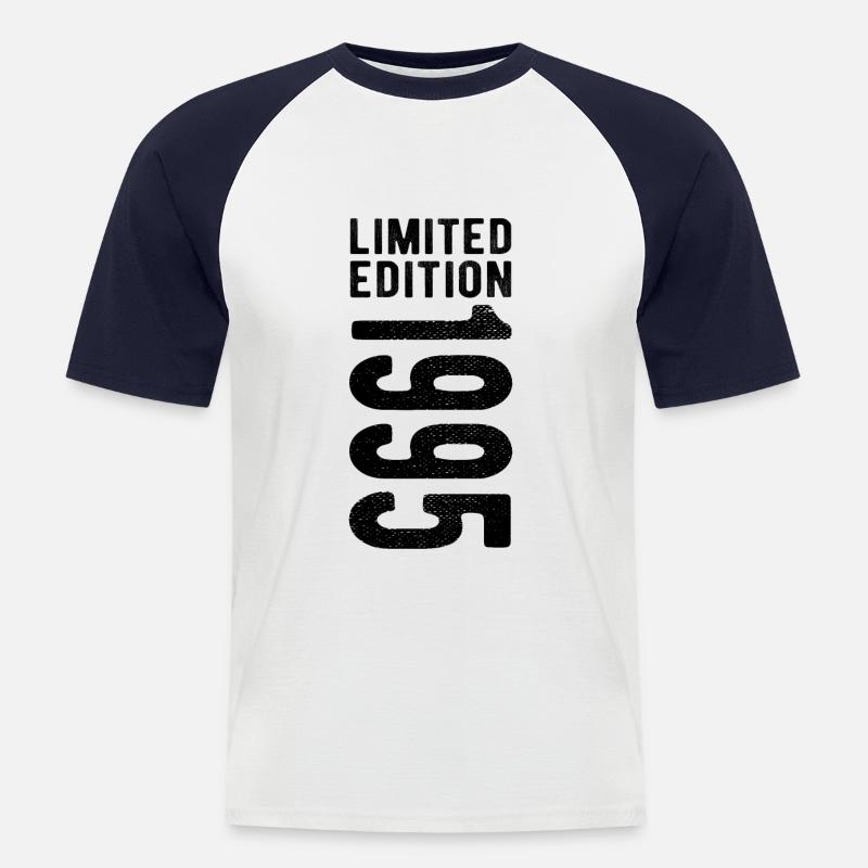 limited edition 1995 - Männer Baseball-T-Shirt - Weiß/Navy