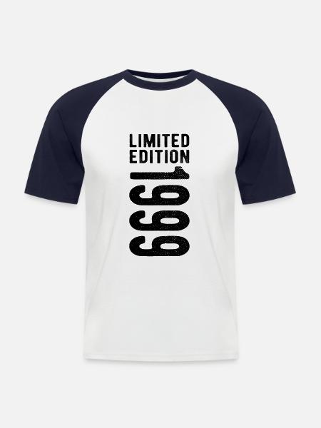 limited edition 1999 - Männer Baseball-T-Shirt - Weiß/Navy