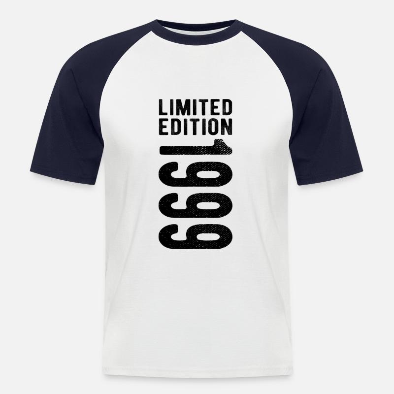 limited edition 1999 - Männer Baseball-T-Shirt - Weiß/Navy