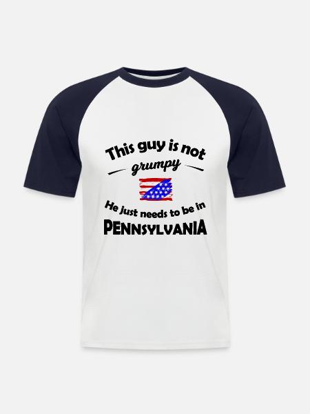 In Pennsylvania zuhause - Männer Baseball-T-Shirt - Weiß/Navy
