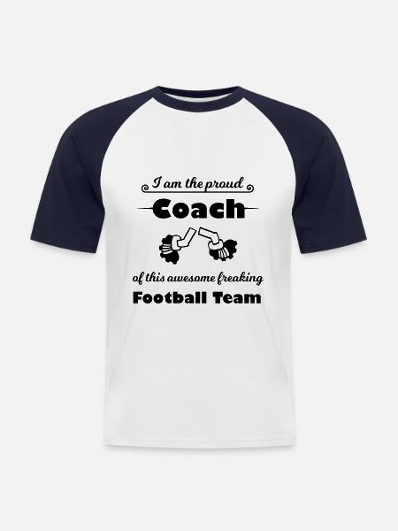 Der beste Trainer - Männer Baseball-T-Shirt - Weiß/Navy