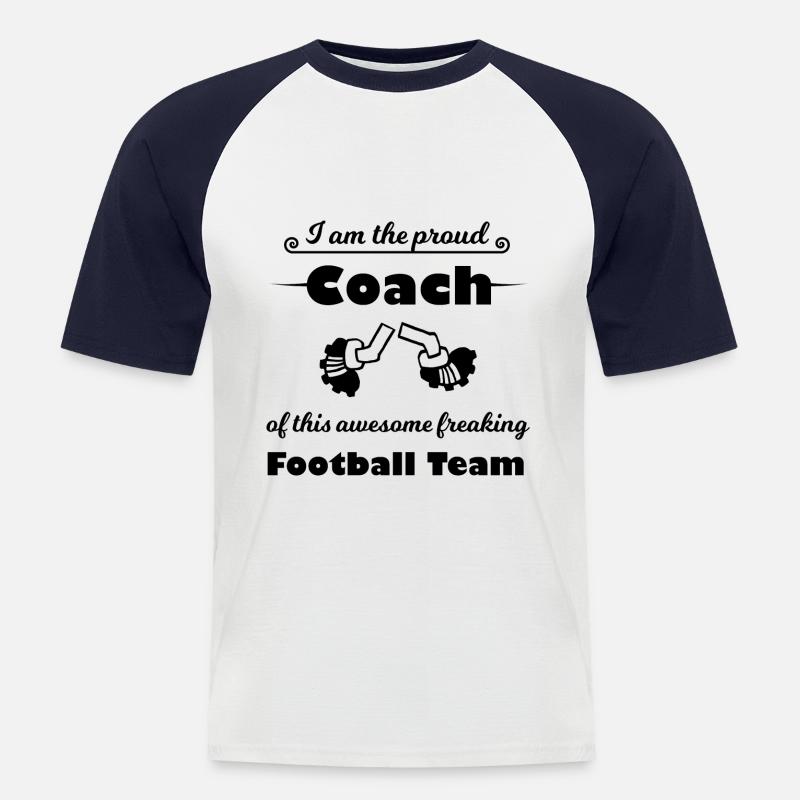 Der beste Trainer - Männer Baseball-T-Shirt - Weiß/Navy
