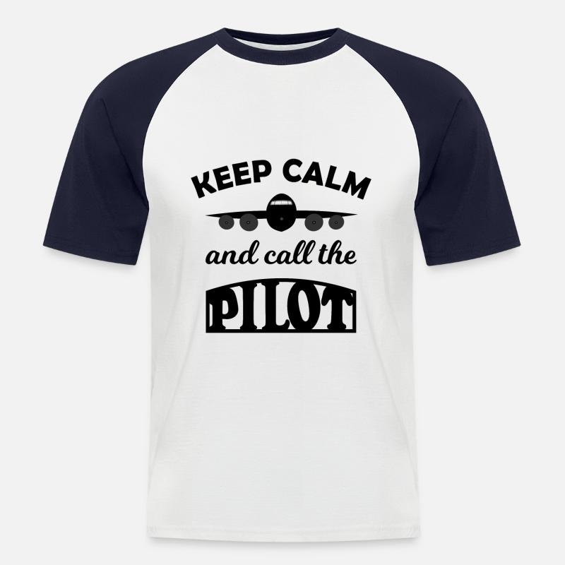 Der beste Pilot - Männer Baseball-T-Shirt - Weiß/Navy