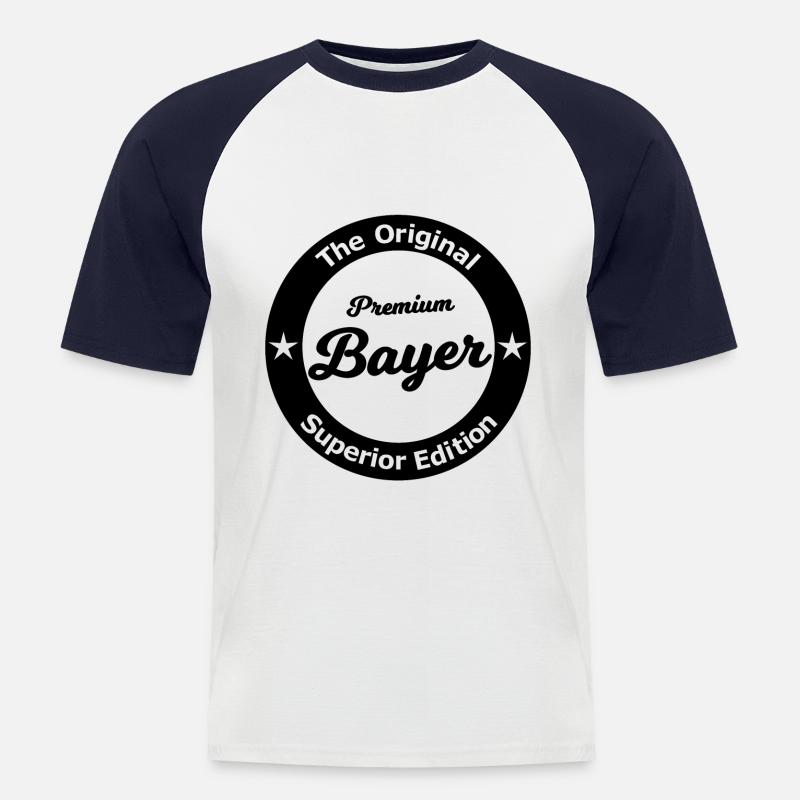 Der coole Bayer - Männer Baseball-T-Shirt - Weiß/Navy