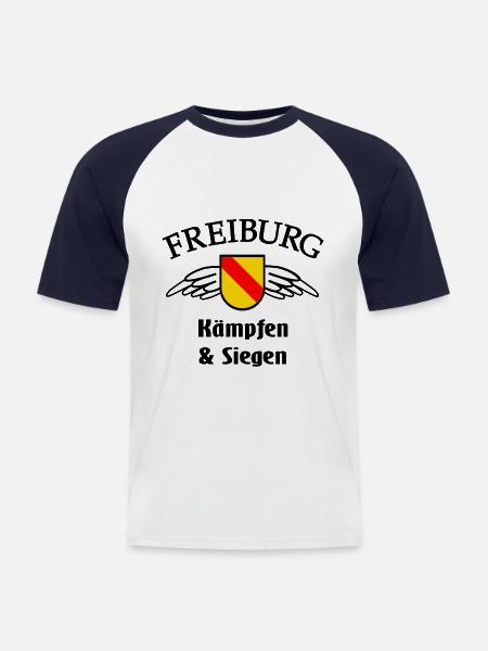 Der Breisgauer - Männer Baseball-T-Shirt - Weiß/Navy