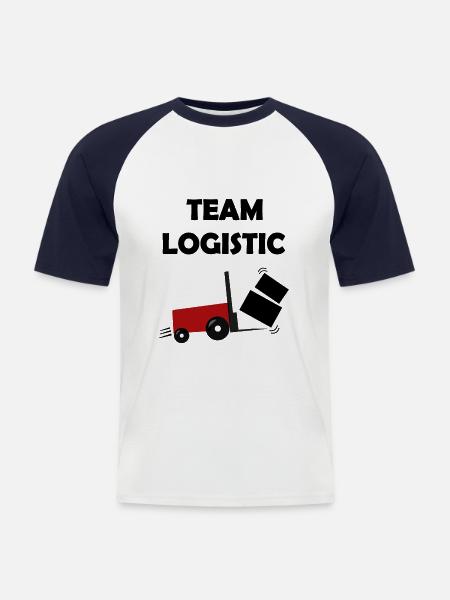 The Logistics Team - Men's Baseball T-Shirt - white/navy