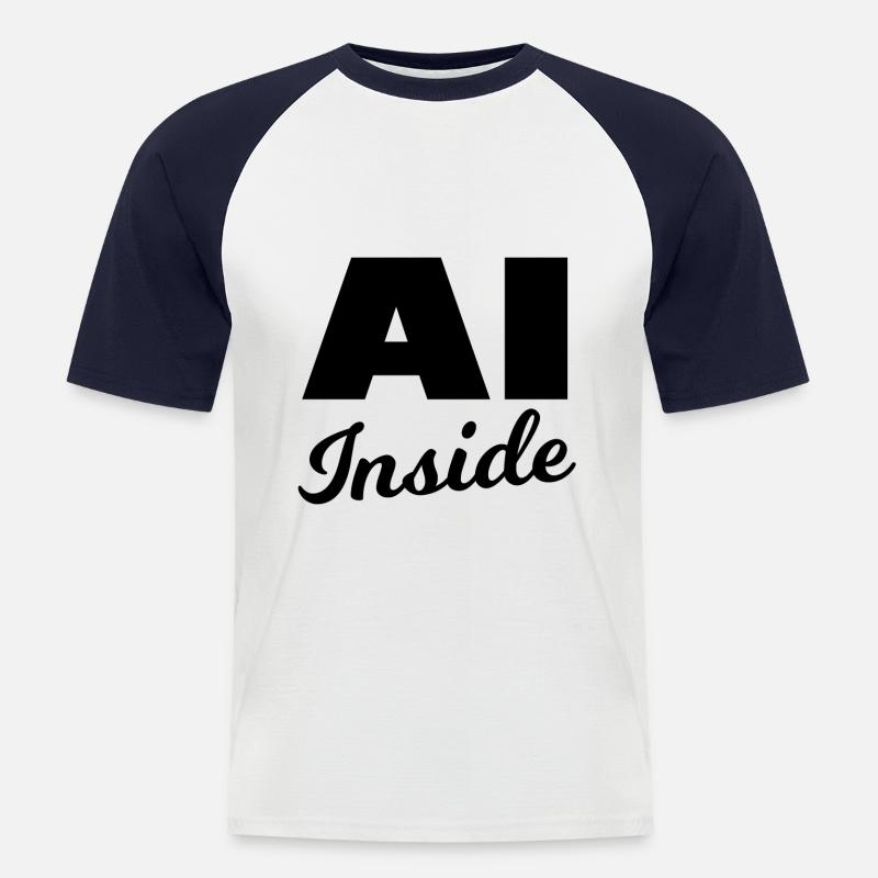 Die Cyber Profis - Männer Baseball-T-Shirt - Weiß/Navy
