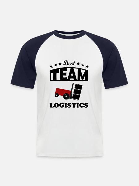 The best transport team - Men's Baseball T-Shirt - white/navy