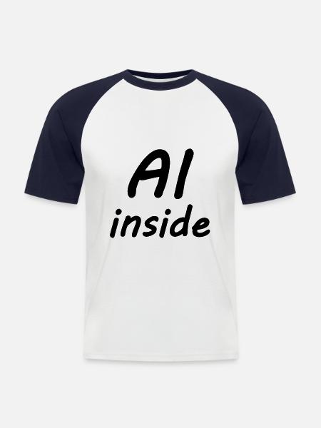Robotique et codeurs - T-shirt baseball manches courtes Homme - blanc/marine