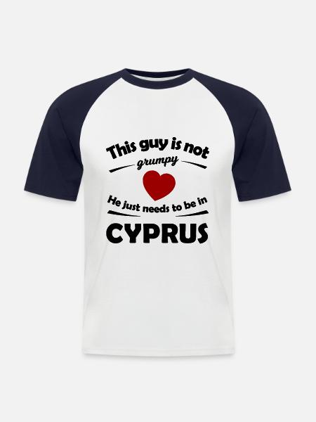 Holidays in Cyprus - Men's Baseball T-Shirt - white/navy