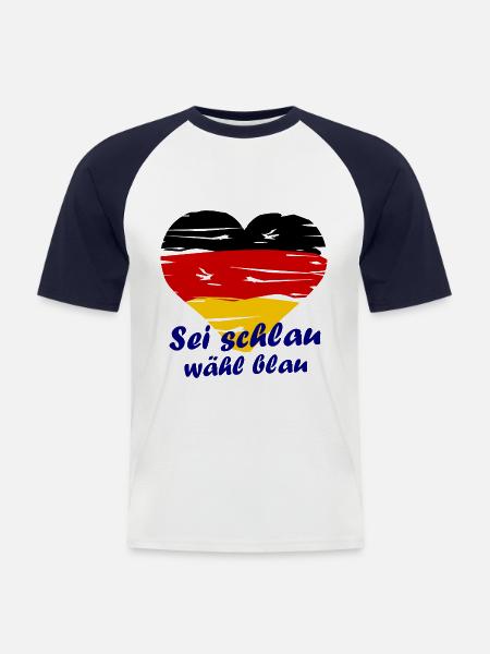 Die deutsche Wahlkampf Alternative - Männer Baseball-T-Shirt - Weiß/Navy