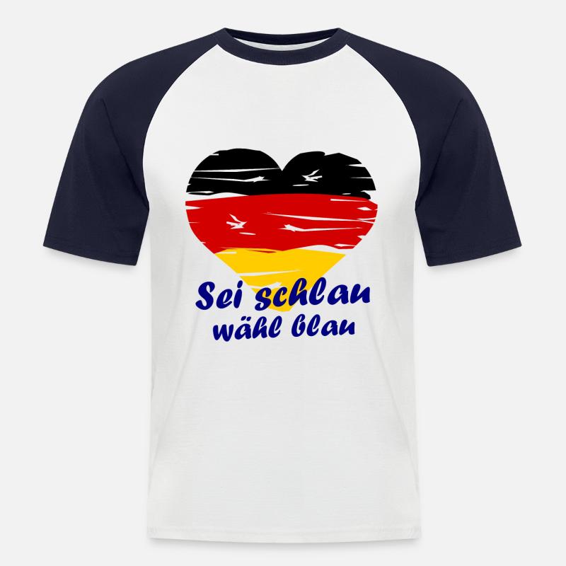 Die deutsche Wahlkampf Alternative - Männer Baseball-T-Shirt - Weiß/Navy