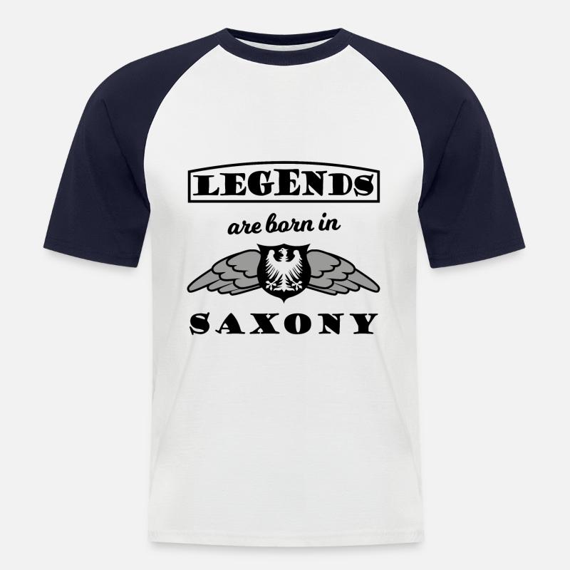 Die Legenden aus Siebenbürgen - Männer Baseball-T-Shirt - Weiß/Navy