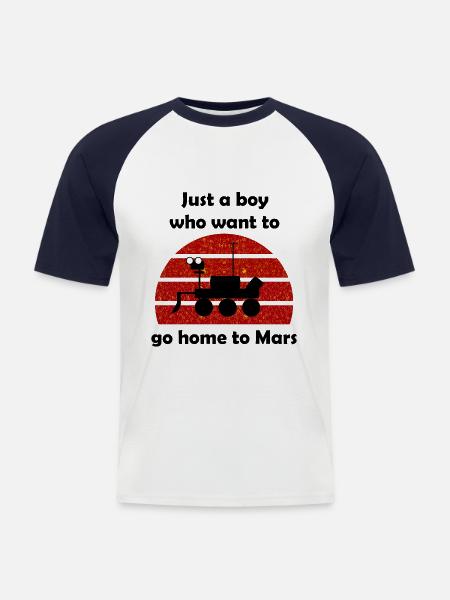 Flight into space - Men's Baseball T-Shirt - white/navy