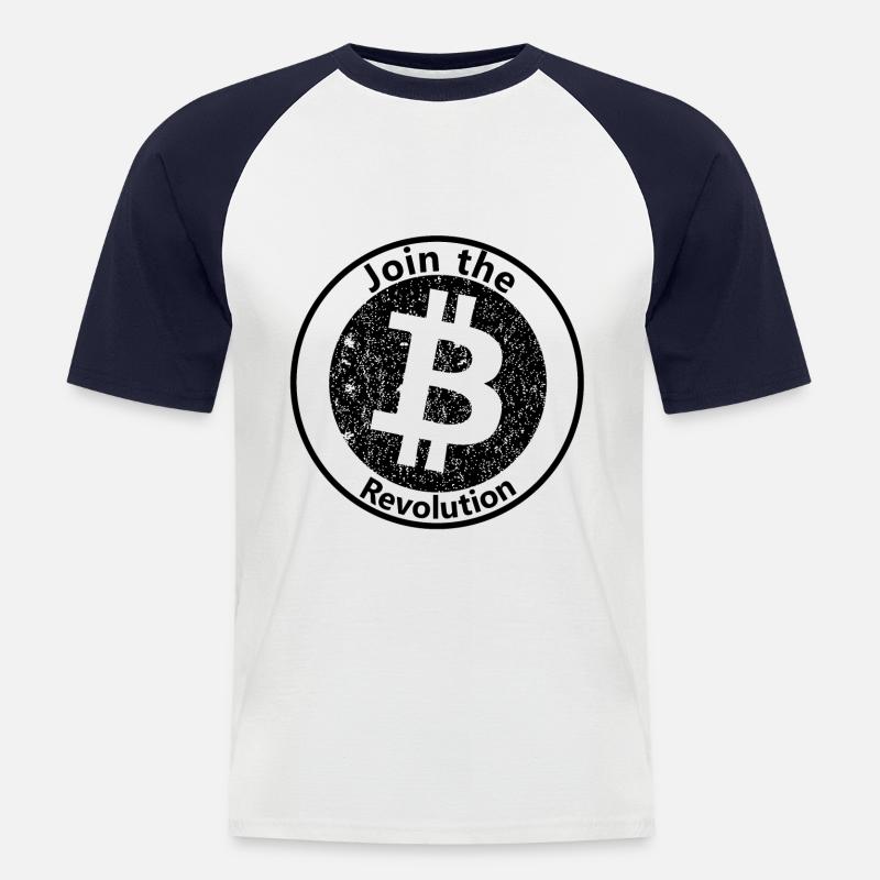 Werde Teil der Revolution - Männer Baseball-T-Shirt - Weiß/Navy