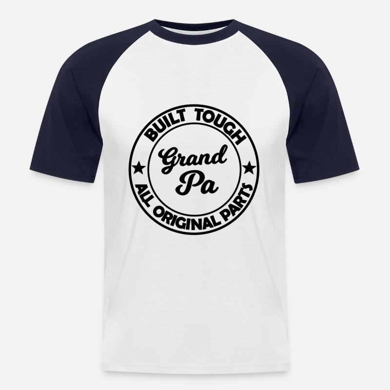 Der allerbeste Opi - Männer Baseball-T-Shirt - Weiß/Navy