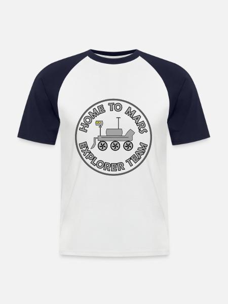Das Mars Abenteuer - Männer Baseball-T-Shirt - Weiß/Navy