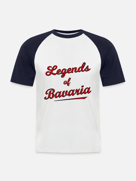 The legends from Bavaria - Men's Baseball T-Shirt - white/navy