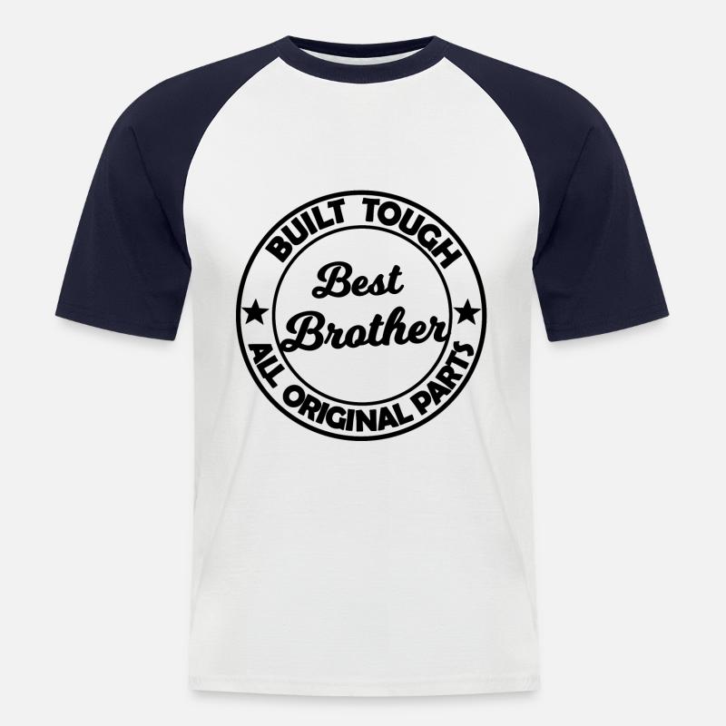 Mein bester Bruder - Männer Baseball-T-Shirt - Weiß/Navy