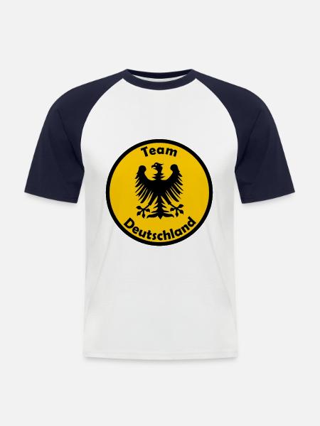 The German team - Men's Baseball T-Shirt - white/navy