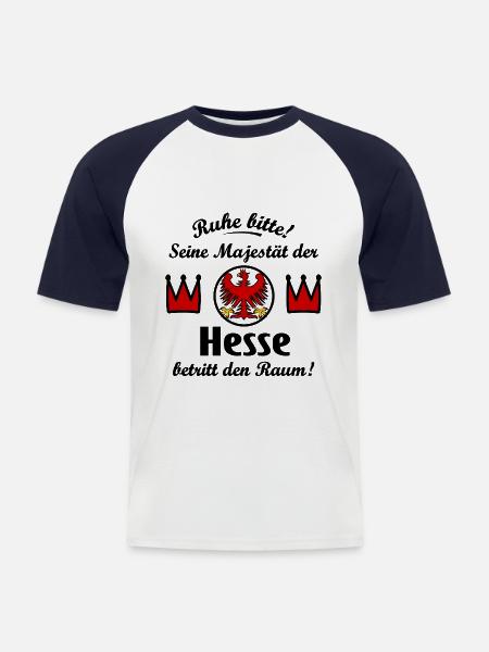 Le roi de Hesse - T-shirt baseball manches courtes Homme - blanc/marine