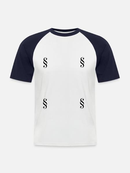 Law paragraph attorney gift - Men's Baseball T-Shirt - white/navy