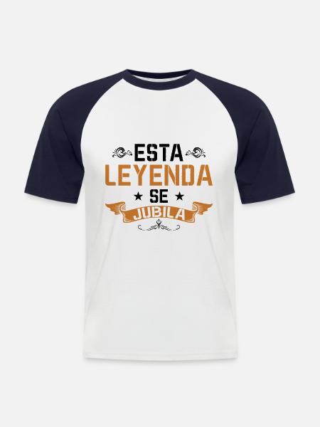 Cette Légende Prend Sa Retraite - T-shirt baseball manches courtes Homme - blanc/marine