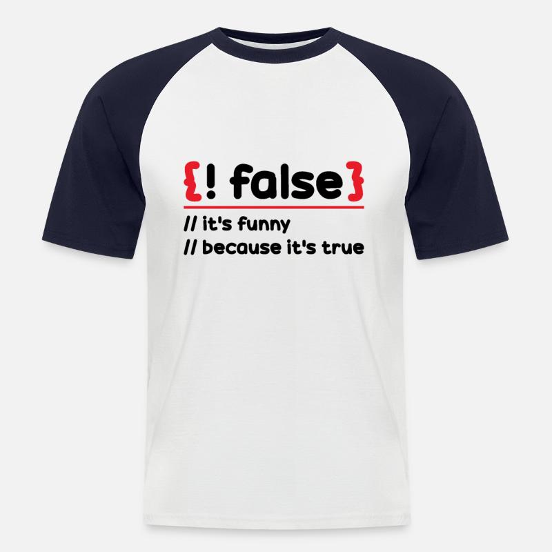 Programmer Programming Software Coding Encoder - Men's Baseball T-Shirt - white/navy