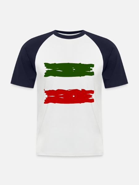 Die Italiener - Männer Baseball-T-Shirt - Weiß/Navy