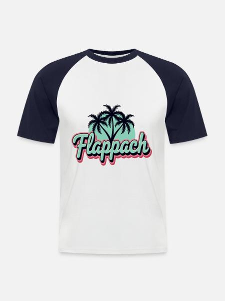 Flappach Ravensburg Palm Trees - Men's Baseball T-Shirt - white/navy